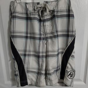 American eagle men's x-small plaid shorts